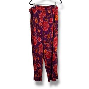 NWT The Hippie Shake Floral Pull On Wide Leg Pants Size 14 Visions of the Canyon